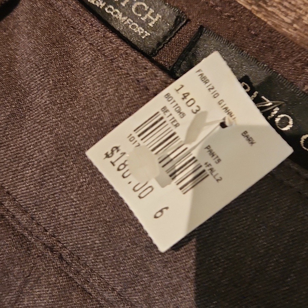 ❤️ NWT! FABRIZIO GIANNI WIDE LEG TROUSERS / PANTS, BROWN, 6 (28) - Picture 6 of 8